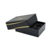 Custom Black Textured Paper Packaging Luxury Gift Boxes with Foam Holder and Gold Hot Foil Stamping Logo