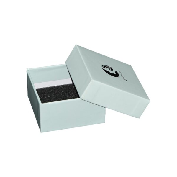 Custom Cardboard Ring Bracelet Earring Necklace Jewelry Gift Packaging Box with Black Hot Foil Stamping Logo