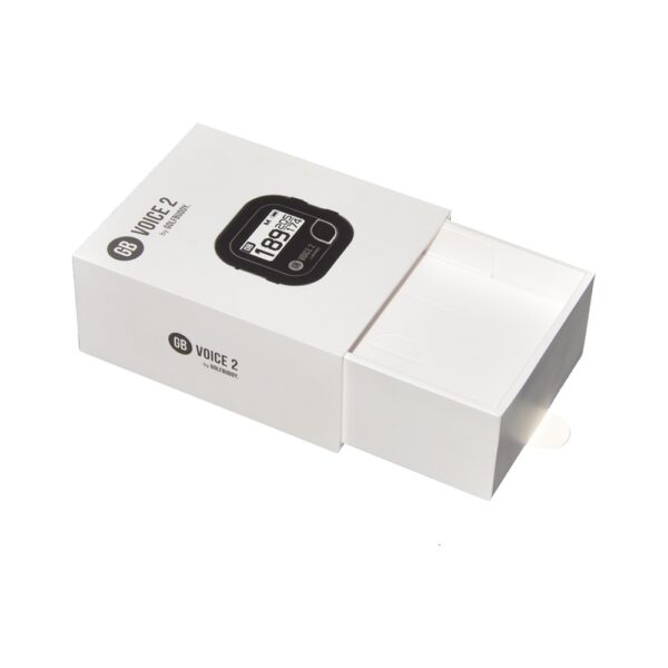 Custom Cardboard Sliding Drawer Box for Smart Watch Packaging with Spot UV Pattern and Paper Holder