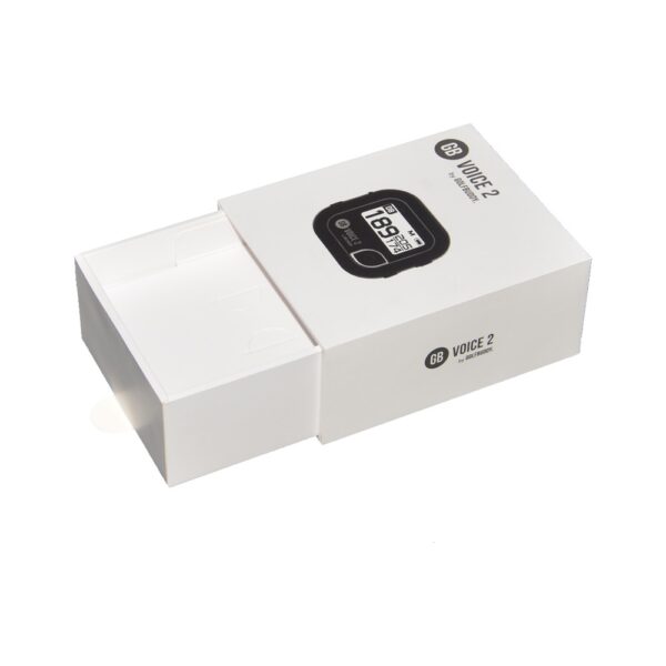 Custom Cardboard Sliding Drawer Box for Smart Watch Packaging with Spot UV Pattern and Paper Holder
