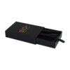 Custom Drawer Box Packaging Slide Open Gift Box with Satin Holder and Gold Logo for Adult Toy Packaging