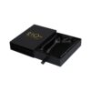 Custom Drawer Box Packaging Slide Open Gift Box with Satin Holder and Gold Logo for Adult Toy Packaging