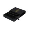 Custom Drawer Box Packaging Slide Open Gift Box with Satin Holder and Gold Logo for Adult Toy Packaging