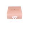 Custom Foldable Blush Pink A5 Gift Box with Changeable Ribbon and Magnetic Closure for Luxury Packaging