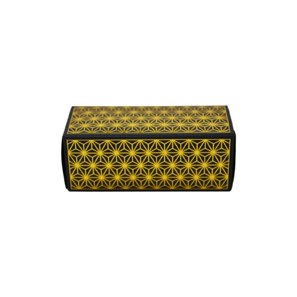 Custom Folding Carton, Black Cardboard Box for Morinaga Oil Packaging with Gold Hot Foil Stamping Pattern