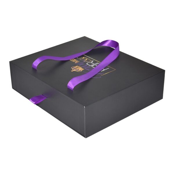 Custom Hair Extension Boxes, Paper Sliding Box with Satin Tray and Silk Ribbon for Luxury Wigs Packaging