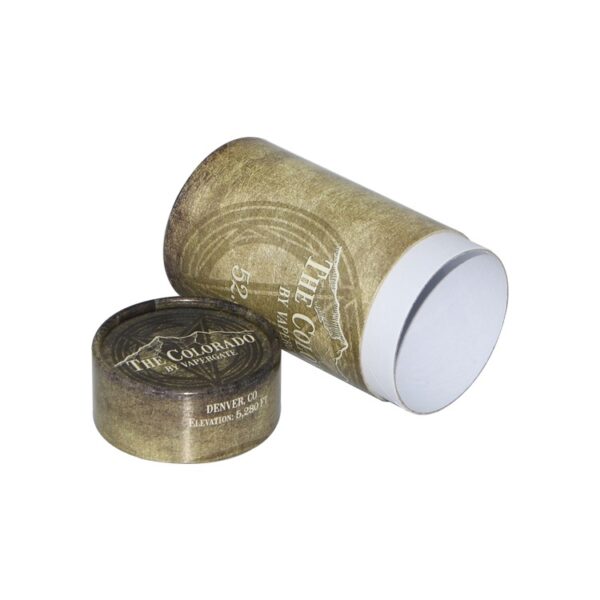 Custom Handmade Child Resistant Cardboard Round Cylinder Tubes for E Liquid Packaging with Glossy Lamination