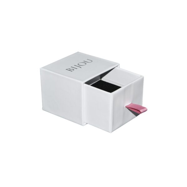 Custom Handmade Rigid Cardboard Slide Open Paper Drawer Gift Boxes for Jewelry Packaging with Silk Handle