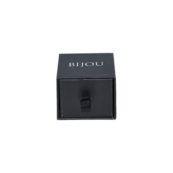 Custom Jewelry Packaging Boxes Ring Packaging Box with Velvet Foam Holder and Silver Hot Foil Stamping Logo