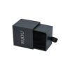 Custom Jewelry Packaging Boxes Ring Packaging Box with Velvet Foam Holder and Silver Hot Foil Stamping Logo