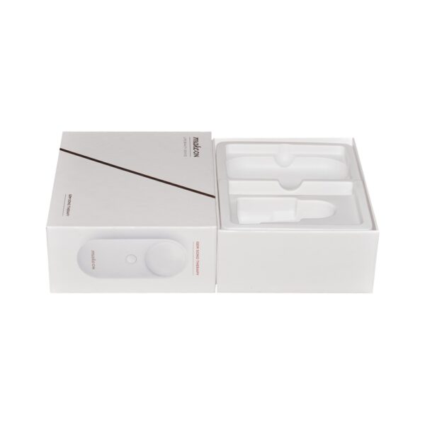 Custom Lid and Base Paper Box with Plastic Holder and Gold Hot Foil Stamping Logo for Electronics Packaging