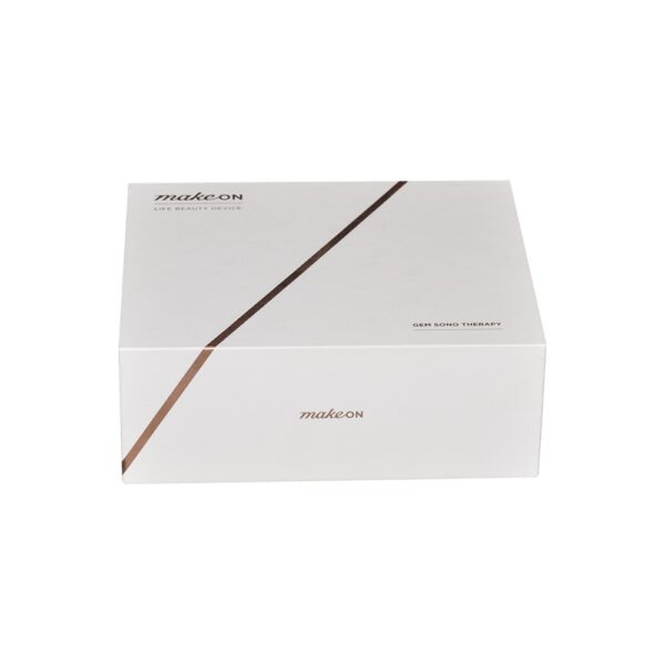 Custom Lid and Base Paper Box with Plastic Holder and Gold Hot Foil Stamping Logo for Electronics Packaging