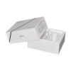 Custom Lid and Base Paper Box with Plastic Holder and Gold Hot Foil Stamping Logo for Electronics Packaging