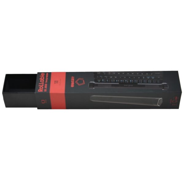 Custom Logo Long Narrow Black Paper Drawer Packaging Box for Keyboard Packaging with spot UV Logo
