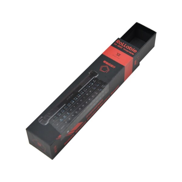 Custom Logo Long Narrow Black Paper Drawer Packaging Box for Keyboard Packaging with spot UV Logo