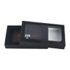 Custom Logo Luxury PU Leather Gift Box, Lid and Base Box for Shoe Cleaning Kit Packaging with Clear Window