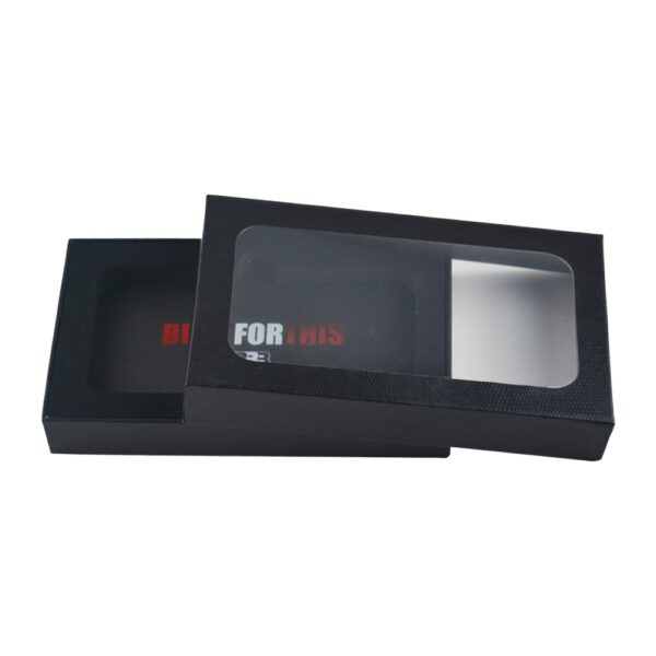 Custom Logo Luxury PU Leather Gift Box, Lid and Base Box for Shoe Cleaning Kit Packaging with Clear Window