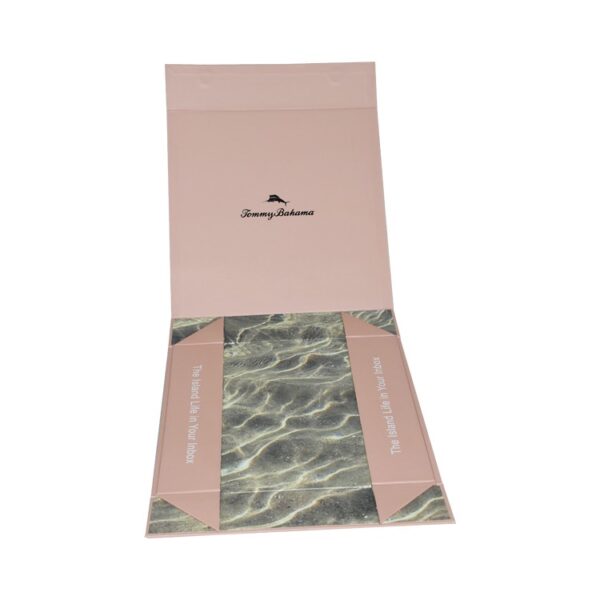 Custom Logo Pink Color Printed Foldable Magnetic Closure Gift Box Garment Swimwear Women Bikini Gift Boxes