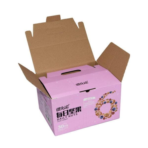 Custom Logo Printed Recycled Corrugated Cardboard Folding Dry Nut Fruit Paper Gift Packing Packaging Box
