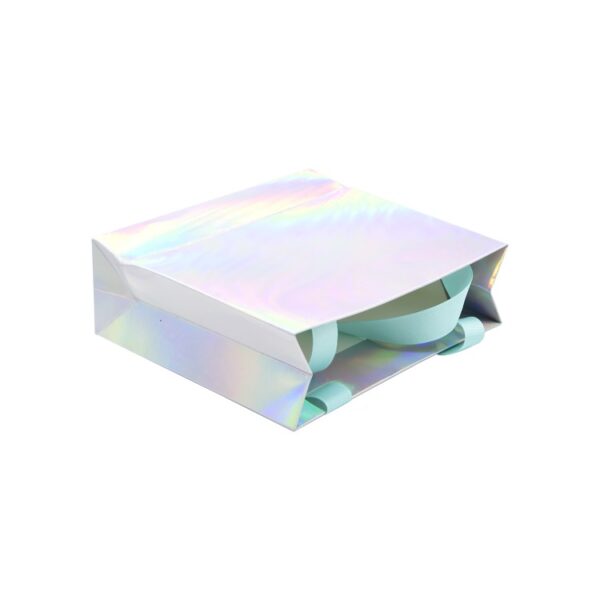 Custom Luxury Holographic Paper Shopping Bag Holographic Paper Gift Bag for Cosmetic Retailing Packaging