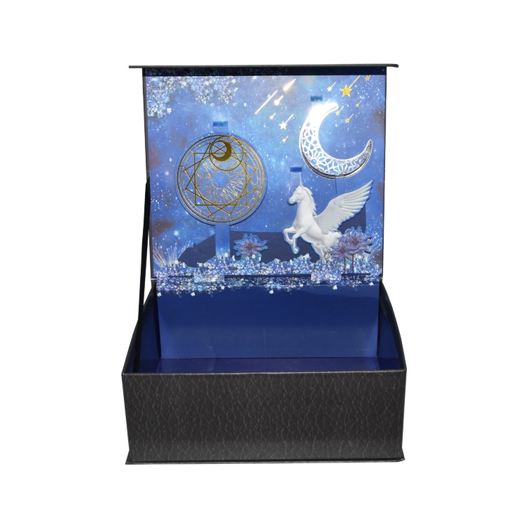 Box Style Library 7 Custom Luxury Leather-filled Magnetic Lid Gift Boxes Leatherette Collapsible Paper Packaging Box for Clothing