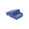 Custom Luxury Packaging Rigid Setup Box in Fancy Paper with Silver Hot Foil Stamping Logo from Manufacturer
