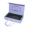Custom Luxury Rigid Cardboard Magnetic Lid Box Paper Packaging Gift Box with Silk Ribbon Handle and Foam Holder