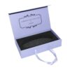 Custom Luxury Rigid Cardboard Magnetic Lid Box Paper Packaging Gift Box with Silk Ribbon Handle and Foam Holder
