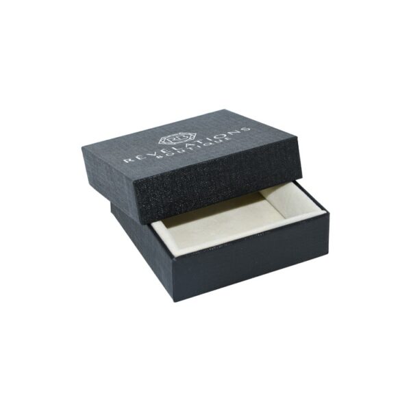 Custom Luxury Textured Paper Gift Box Lid and Base Gift Box for Jewelry Packaging with Velvet Foam Holder
