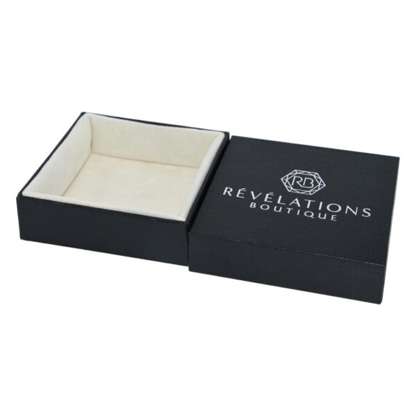 Custom Luxury Textured Paper Gift Box Lid and Base Gift Box for Jewelry Packaging with Velvet Foam Holder