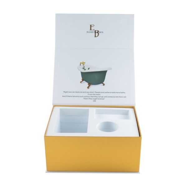 Custom Made Luxury Paper Packaging Magnetic Gift Box with EVA Holder and Gold Hot Foil Stamping Logo