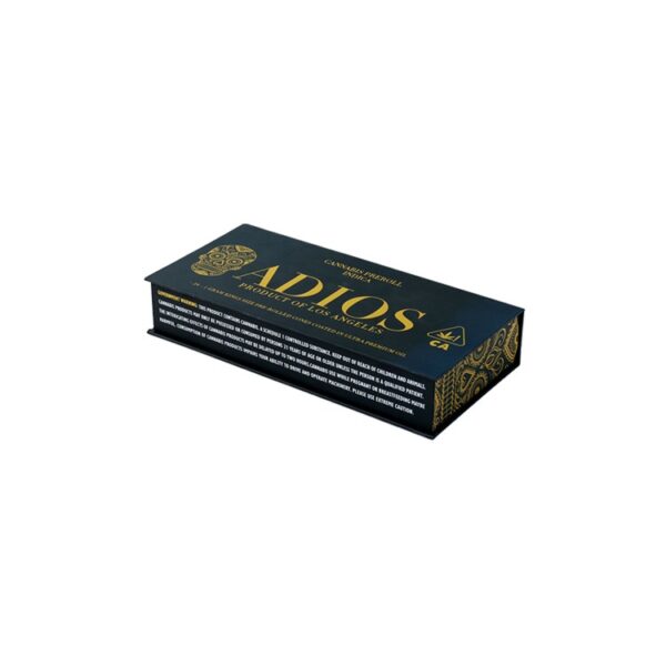 Custom Marijuana Packaging Box Luxury Cannabis Hemp Clamshell Gift Box with Gold Hot Foil Stamping
