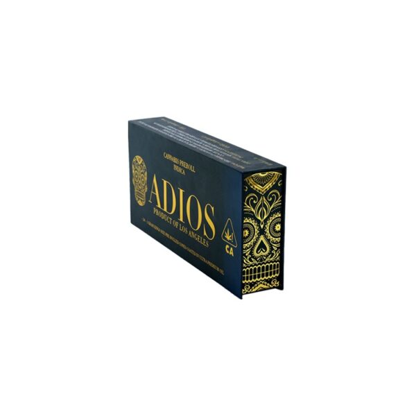 Custom Marijuana Packaging Box Luxury Cannabis Hemp Clamshell Gift Box with Gold Hot Foil Stamping