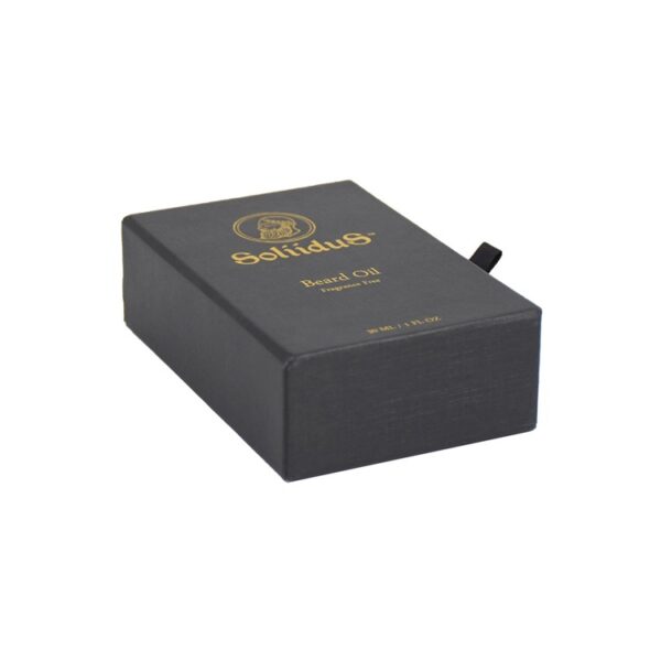 Custom Matt Black Texture Paper Sliding Drawer Gift Box Packaging for 30ml CBD Bottle with EVA Foam Holder