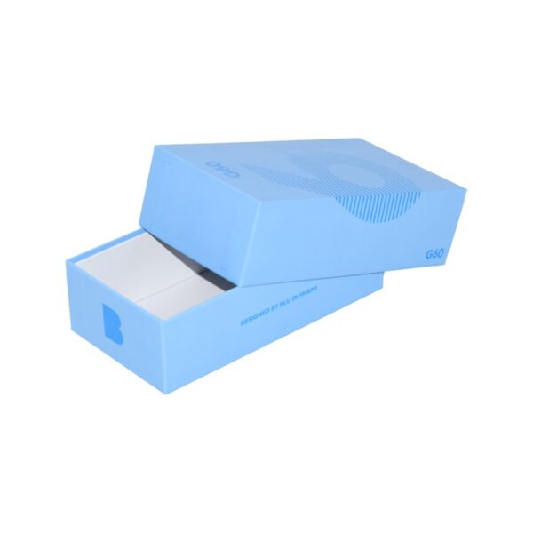 Custom Mobile Phone Boxes, Cellphone Packaging Box, Smart Phone Box in Blue Color with Spot UV Pattern