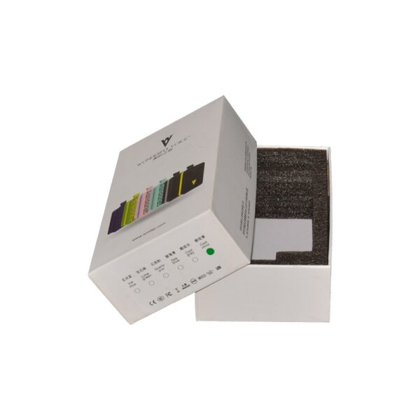 Custom Packaging Boxes for Portable Power Bank with Foam Holder in Matte White Color from China Factory