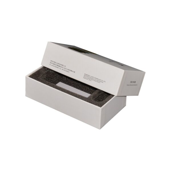 Custom Packaging Boxes for Portable Power Bank with Foam Holder in Matte White Color from China Factory