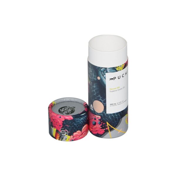 Custom Printed Cardboard Tube Packaging Small Paper Tube Box from Manufactur for Exotic Oil Packaging
