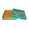 Custom Printed French Macaron Boxes, French Macarons Gift Box in Tiffany Blue Color with Glod Plastic Tray