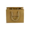 Custom Printed Gold Paper Carrier Bags with Twisted Handle, Decorative Metallic Gold Cardboard Gift Bags