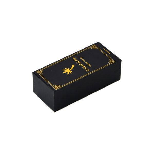 Custom Printed Rigid Setup Lid and Base Gift Box for 30ml CBD Hemp Oil Packaging with Gold Hot Foil Stamping Logo