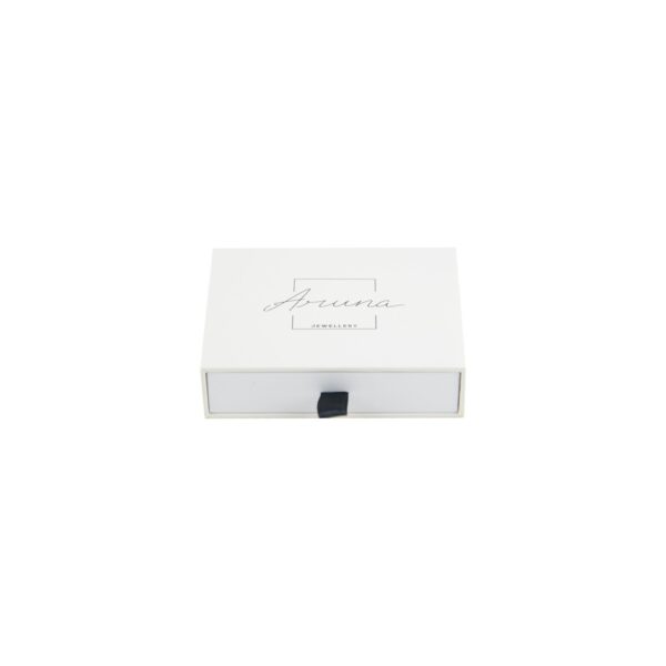 Custom Rigid Cardboard Slide Drawer Boxes with Velvet Foam Holder for Jewelry Packaging, Sliding Drawer Box