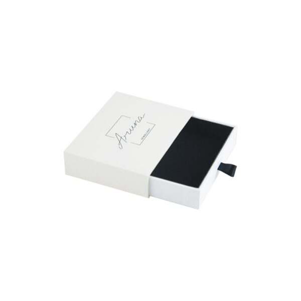 Custom Rigid Cardboard Slide Drawer Boxes with Velvet Foam Holder for Jewelry Packaging, Sliding Drawer Box