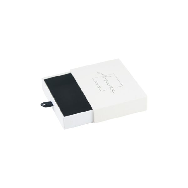 Custom Rigid Cardboard Slide Drawer Boxes with Velvet Foam Holder for Jewelry Packaging, Sliding Drawer Box