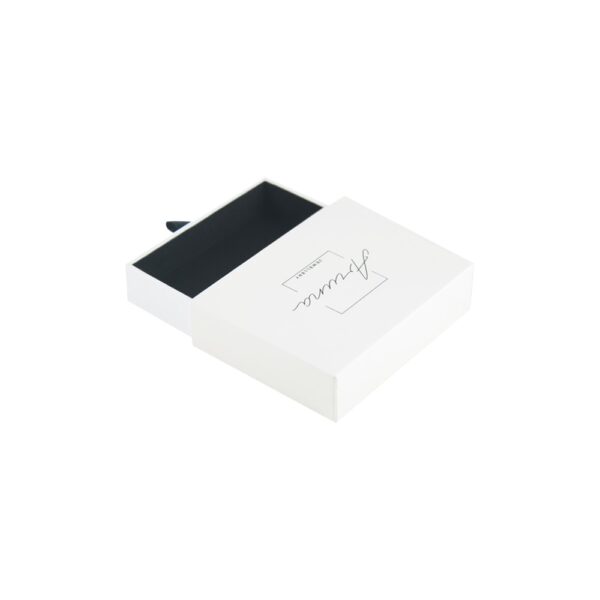 Custom Rigid Cardboard Slide Drawer Boxes with Velvet Foam Holder for Jewelry Packaging, Sliding Drawer Box