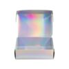 Custom Tuck Top Holographic Paper Mailing Packaging Boxes Iridescent Paper Cardboard Shipping Mailer Box