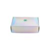 Custom Tuck Top Holographic Paper Mailing Packaging Boxes Iridescent Paper Cardboard Shipping Mailer Box