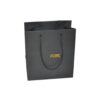 Customized Matte Black Cardboard Gift Bags for Retail Shopping with Rope Handle and Gold Hot Foil Stamping Logo