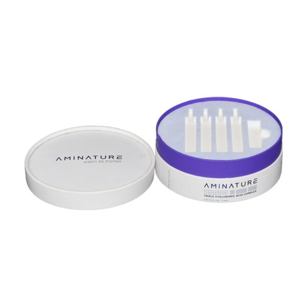 Customized Paper Cardboard Cosmetic Tube Packaging Boxes Round Cylinder Boxes with Velvet Foam Holder