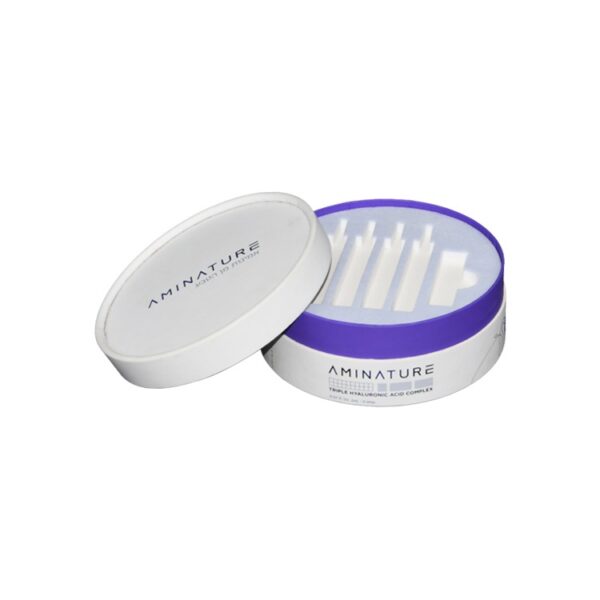 Customized Paper Cardboard Cosmetic Tube Packaging Boxes Round Cylinder Boxes with Velvet Foam Holder